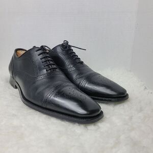 To Boot New York  Mens Shoes Size 10.5 Medallion Cap Toe Black Leather Oxford